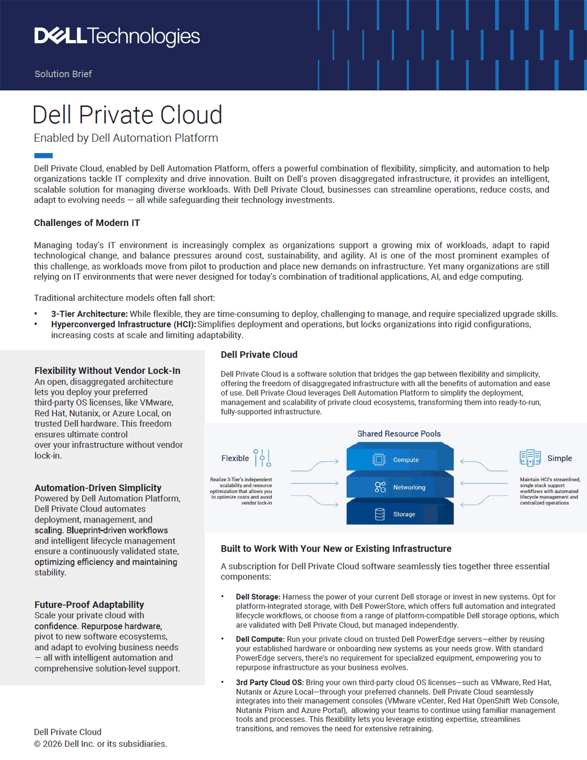 3 business benefits of Dell Private Cloud